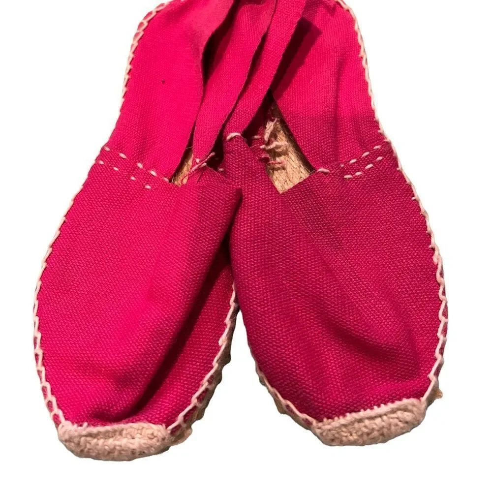 Cosido A Mano Bright Pink Espadrille‎ flats EU size 35 / US size 5